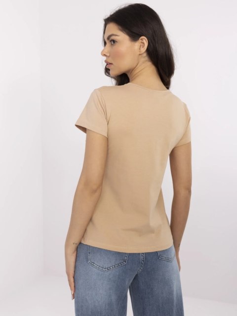 T-shirt RV-TS-4623.83 camelowy S