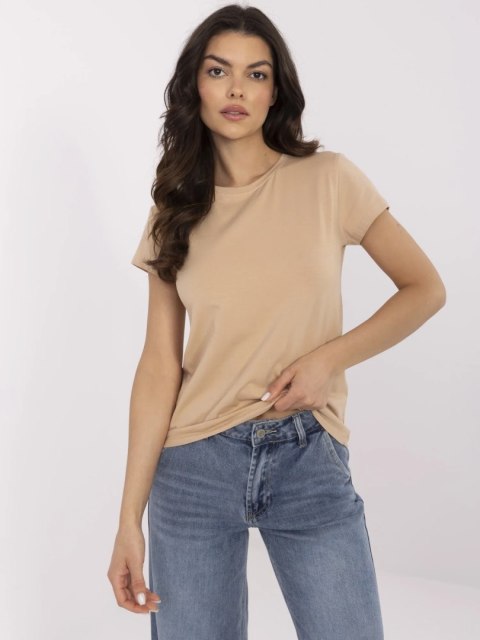 T-shirt RV-TS-4623.83 camelowy S