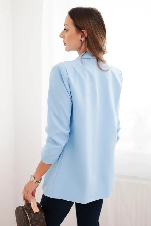 Marynarka damska bez zapięcia z podszewką S/M niebieska