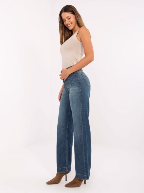 Spodnie D80018BB62456D285 ciemny niebieski S