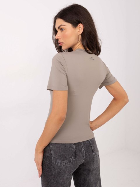 Bluzka D12099M02805A ciemny bezowy L