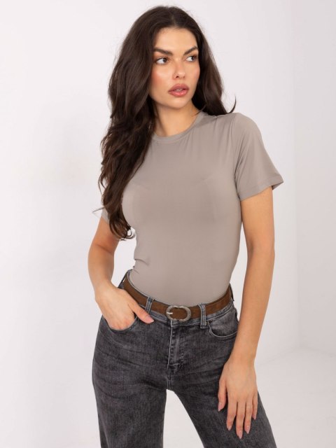 Bluzka D12099M02805A ciemny bezowy L