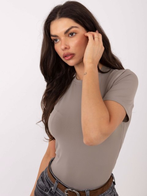 Bluzka D12099M02805A ciemny bezowy M
