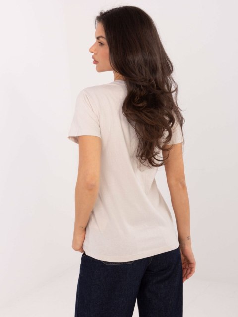 T-shirt D12048M02556K jasny beżowy XL