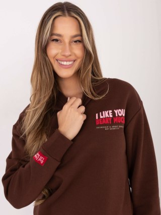 Bluza D10608BC02568J ciemny brązowy XL