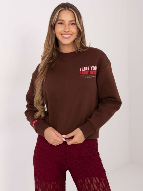 Bluza D10608BC02568J ciemny brązowy S