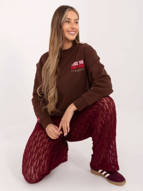 Bluza D10608BC02568J ciemny brązowy S