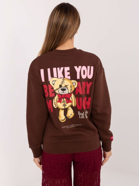 Bluza D10608BC02568J ciemny brązowy XS