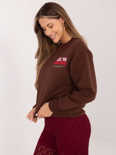Bluza D10608BC02568J ciemny brązowy XS