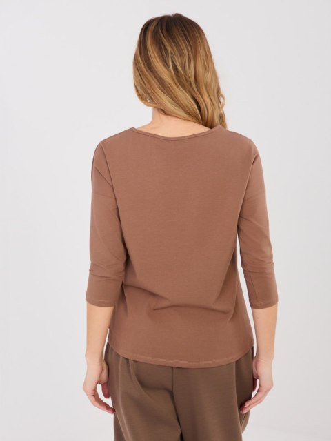 Bluzka RV-BZ-4661.40P jasny brązowy L