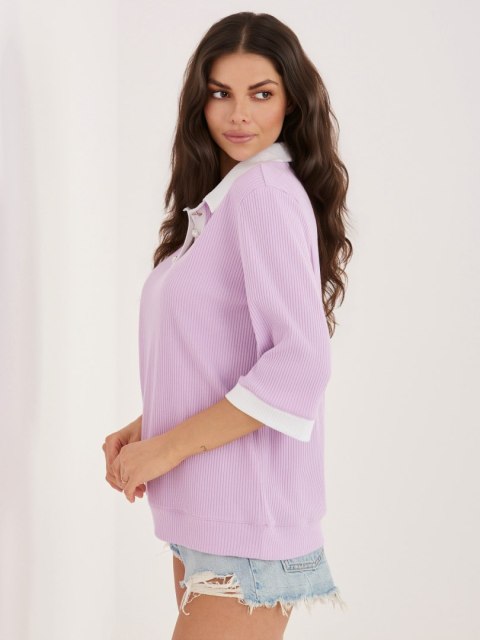 Bluzka LK-BZ-510218.02 jasny fioletowy S/M
