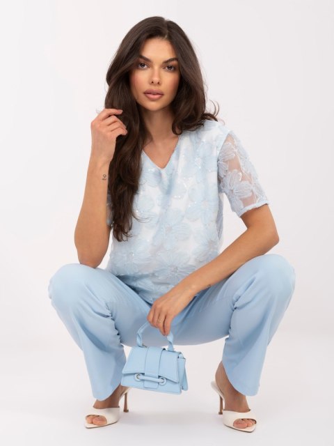 Bluzka LK-BZ-510247.94 jasny niebieski L/XL