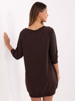 Sukienka RV-SK-7203.35P ciemny brązowy L/XL