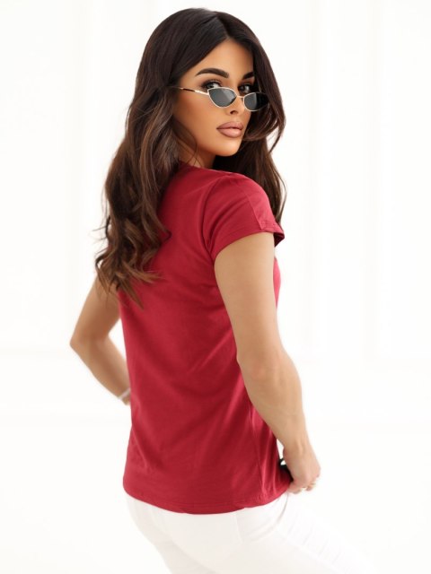 T-shirt RV-TS-4623.42 bordowy XL