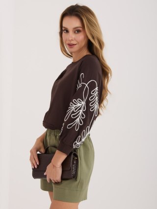 Bluza RV-BL-A367-1.18P ciemny brązowy