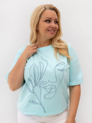 T-shirt RV-TS-A1331.29P mietowy