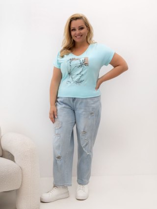 T-shirt RV-TS-A1385.09P mietowy