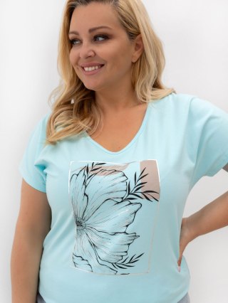 T-shirt RV-TS-A1385.09P mietowy