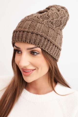 Czapka z polarem Marta K231 mocca