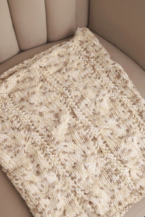 Komin damski wełniany miękki zimowy KN25 beżowy