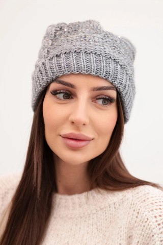 Czapka damska Amira K359 jasno szara