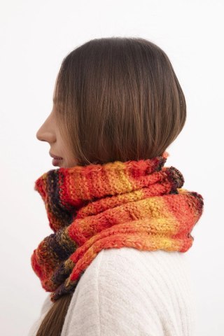 Komin damski wełniany miękki otulacz golf zimowy KN21 czerwony