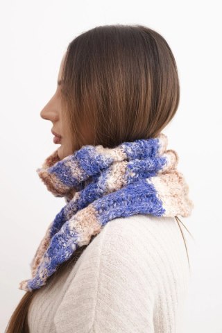 Komin damski wełniany miękki otulacz golf zimowy KN21 fioletowy