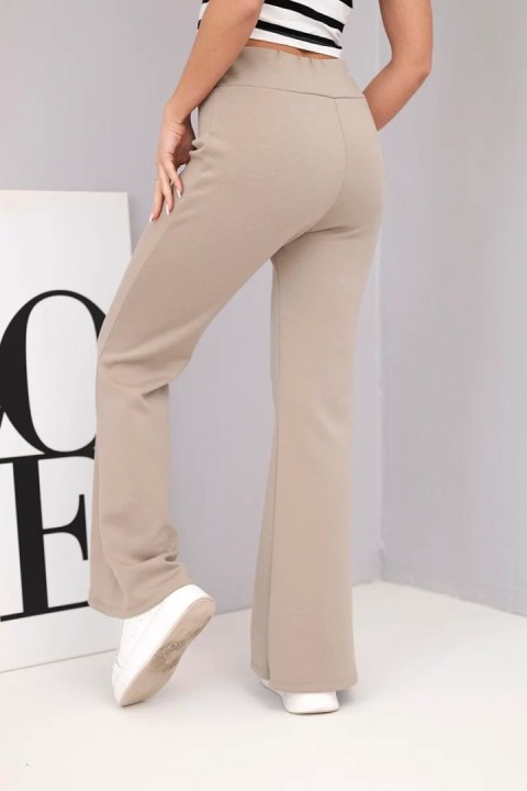 Spodnie damskie masełko z rozszerzaną nogawką fango