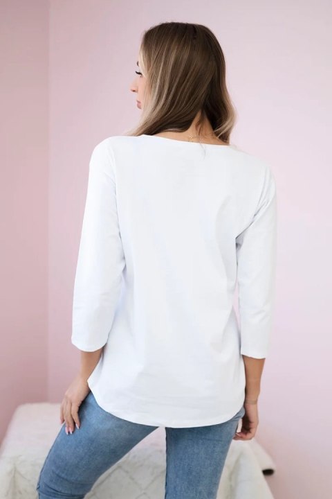 Bluzka z nadrukiem Star Style biała