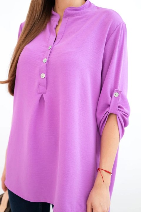Bluzka z dłuższym tyłem fioletowa