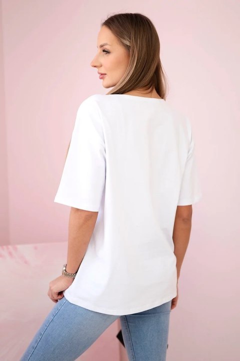 Bluzka z nadrukiem Magic biała