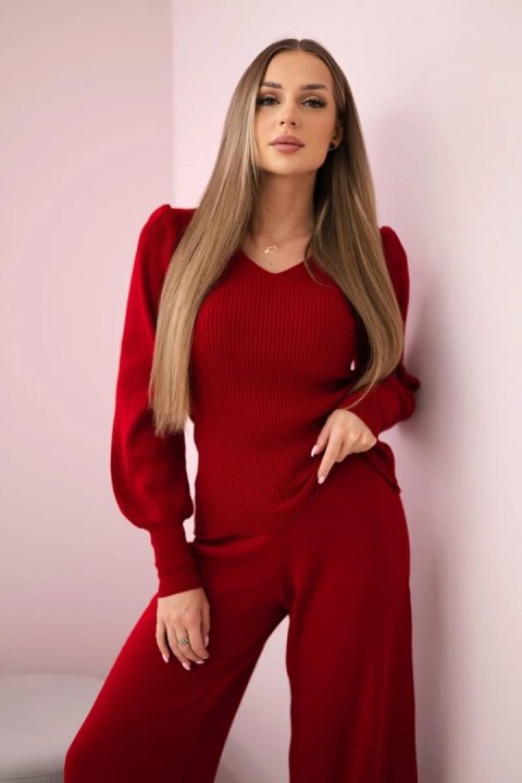 Komplet swetrowy czerwony
