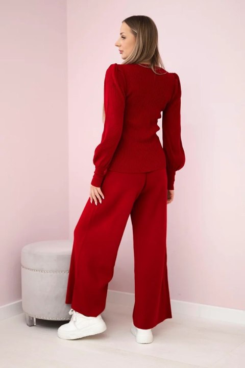 Komplet swetrowy czerwony
