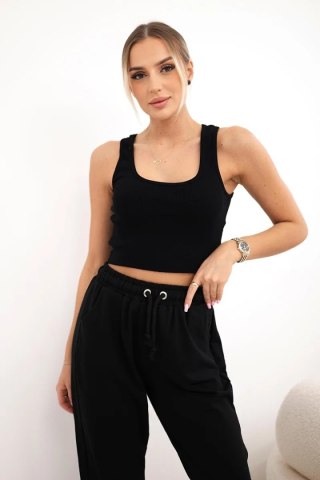 Komplet top+spodnie czarny