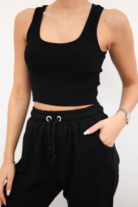 Komplet top+spodnie czarny