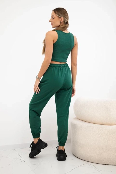 Komplet top+spodnie zielony